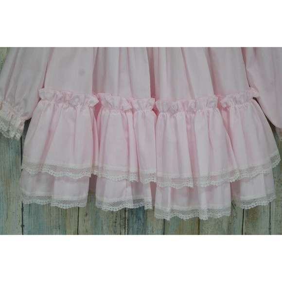 Vintage Bryan Girls 18M Pink Lace Layered Full Circle Party Ruffles RARE - Picture 8 of 12
